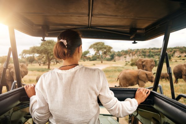 Woman on a Safari in Africa