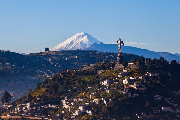 El Panecillo in the center of Quito, Ecuador