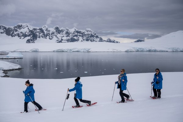 Snowshoeing in Antarctica, on the Ocean Albatros