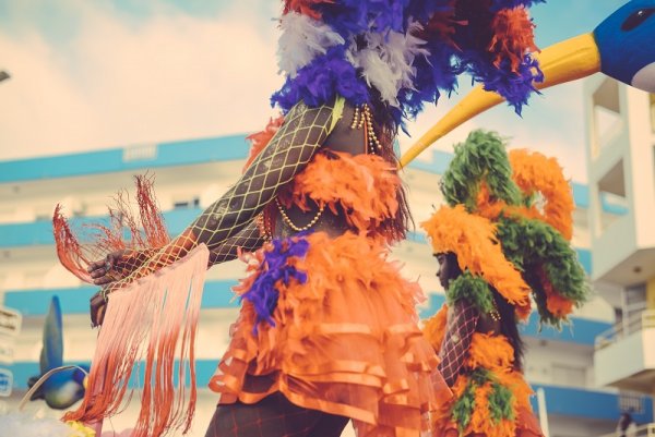 Carnival dancers on street parade