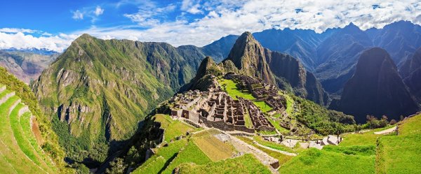 Historical landmark in Andes mountains Machu Picchu