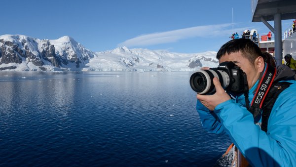 Photographer in Antarctica